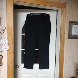 New Gloria Vanderbilt Amanda Black Tapered Leg Jeans Size Women's 12 Average